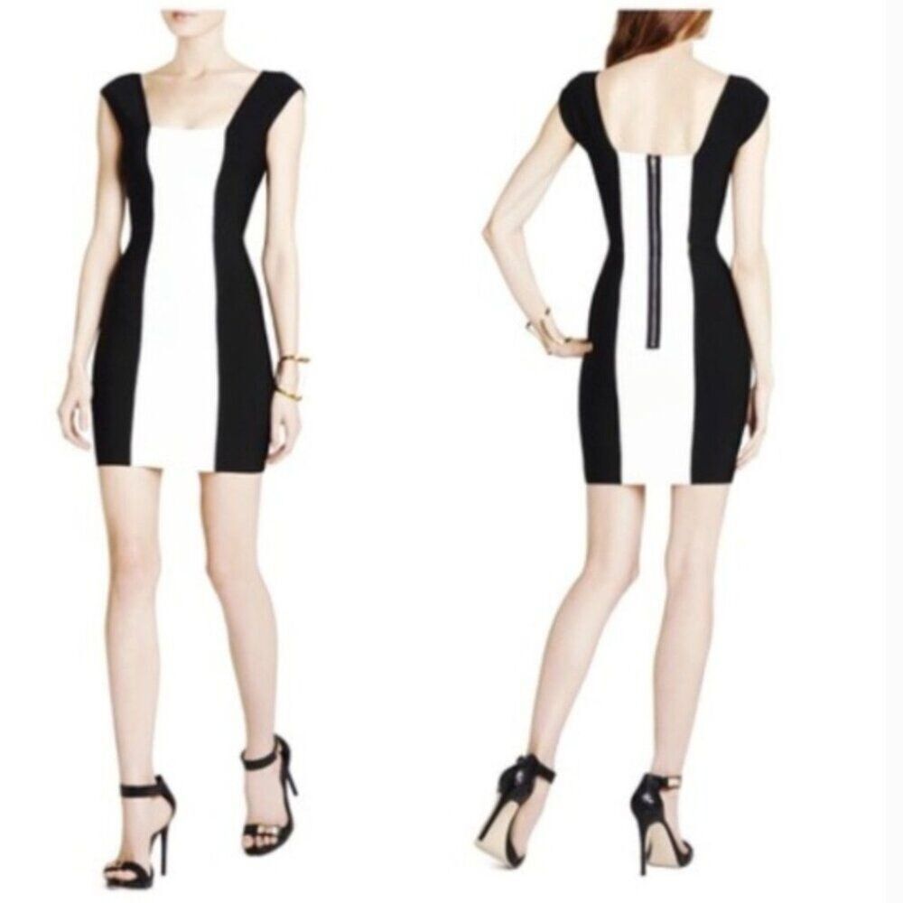 BCBGMaxAzria Vela Black & White BodyCon Dress